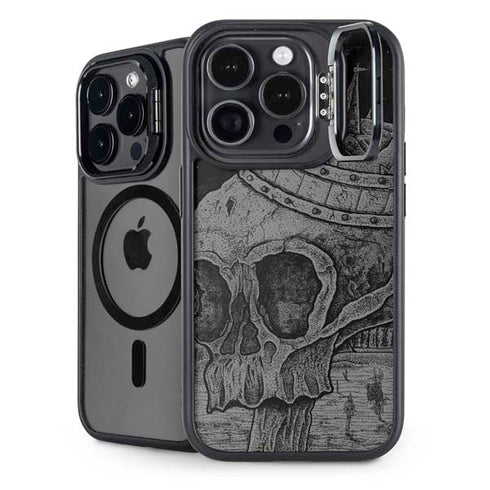 Alchemy Carta Skull Sketch iPhone 15 Pro Kickstand Case